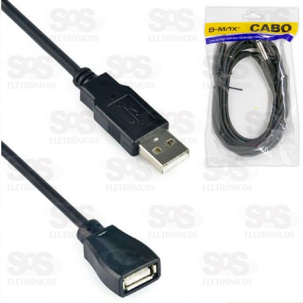 Cabo Extensor USB Macho Para USB Fmea 1,5 Metros B-Max BM8662