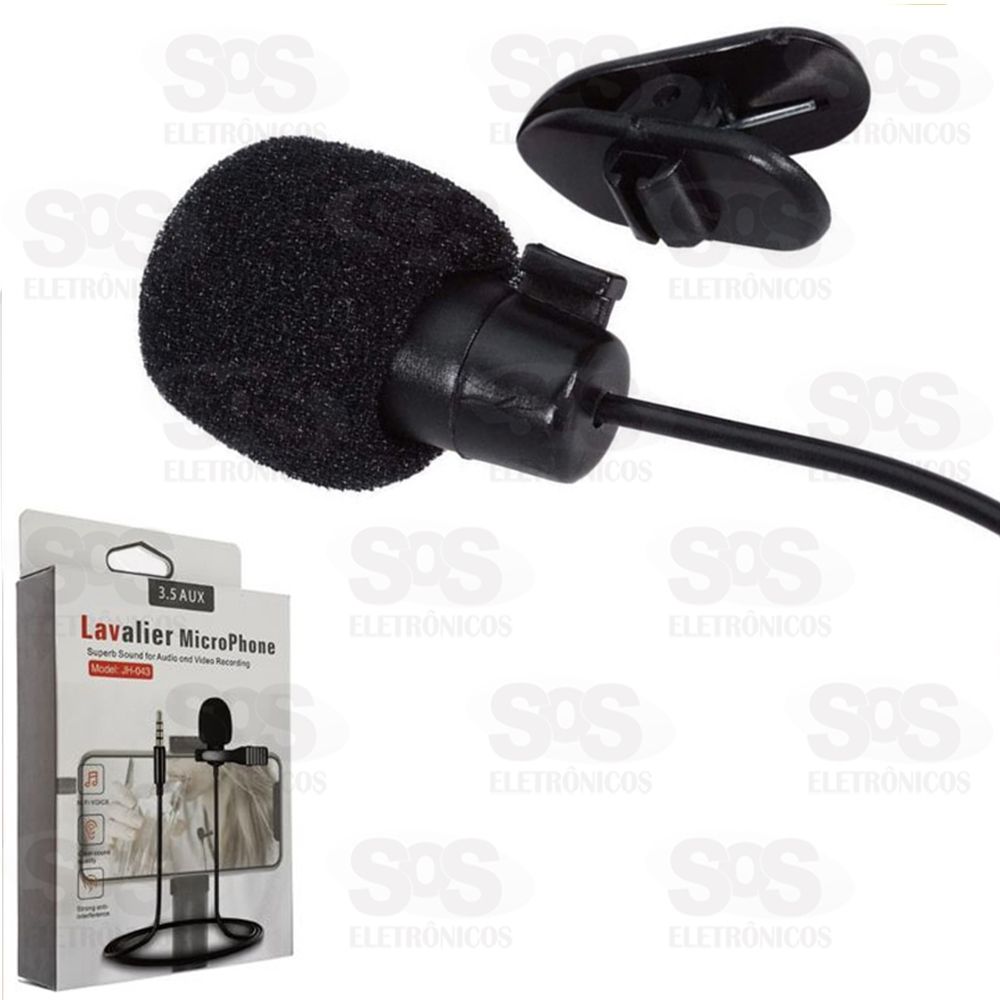 Microfone De Lapela Estreo 3.5mm HSX-M01