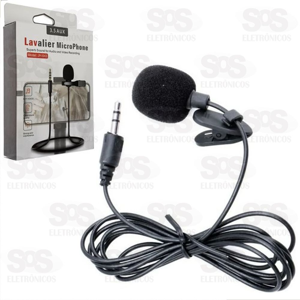 Microfone De Lapela Estreo 3.5mm HSX-M01