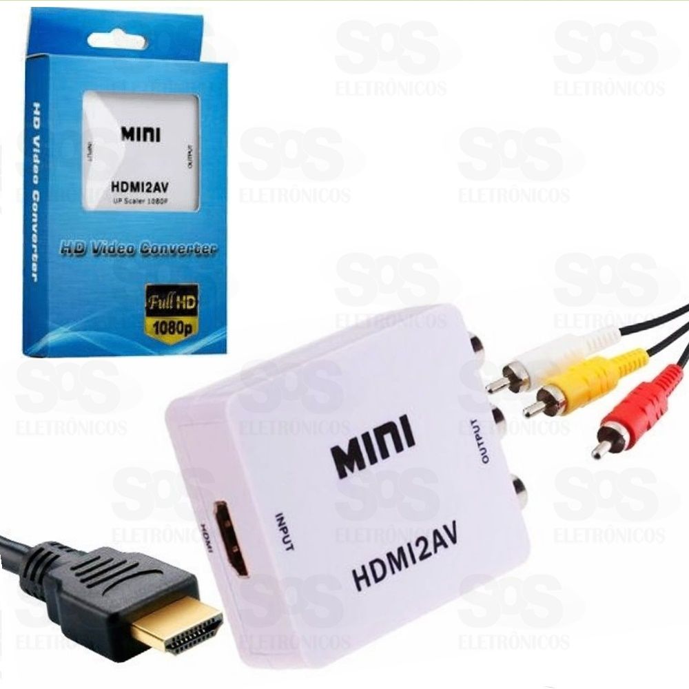 Conversor HDMI Para RCA 1080P Full HD AL-AV100