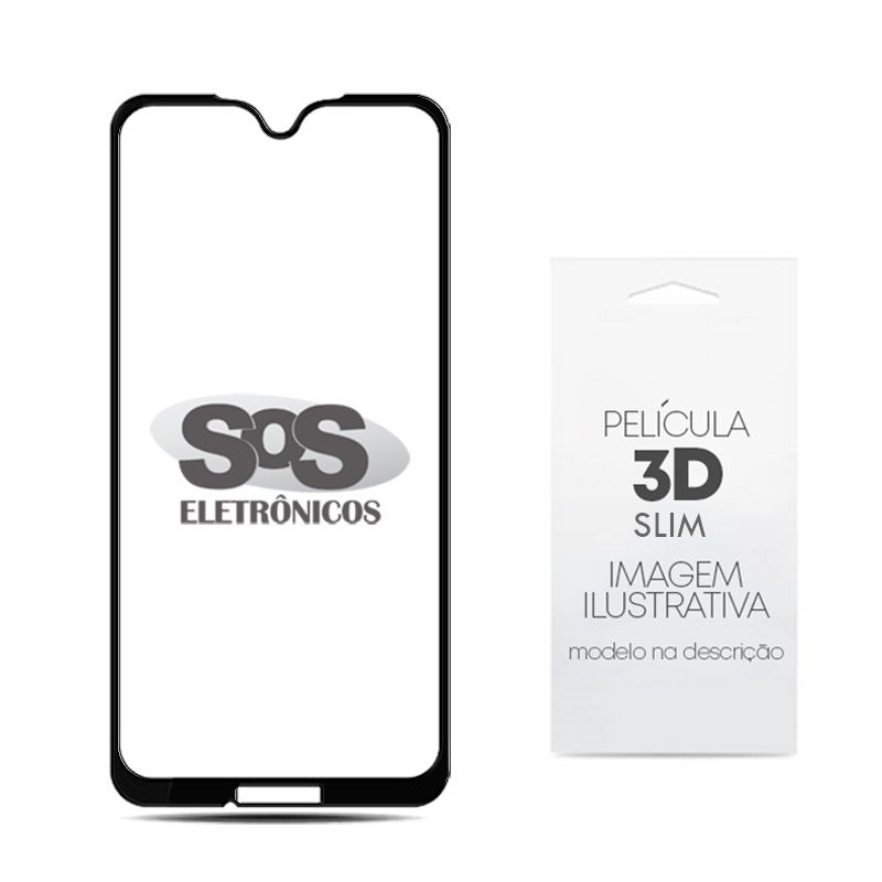 Pelcula 3D Preta Xiaomi Redmi Note 8T Slim