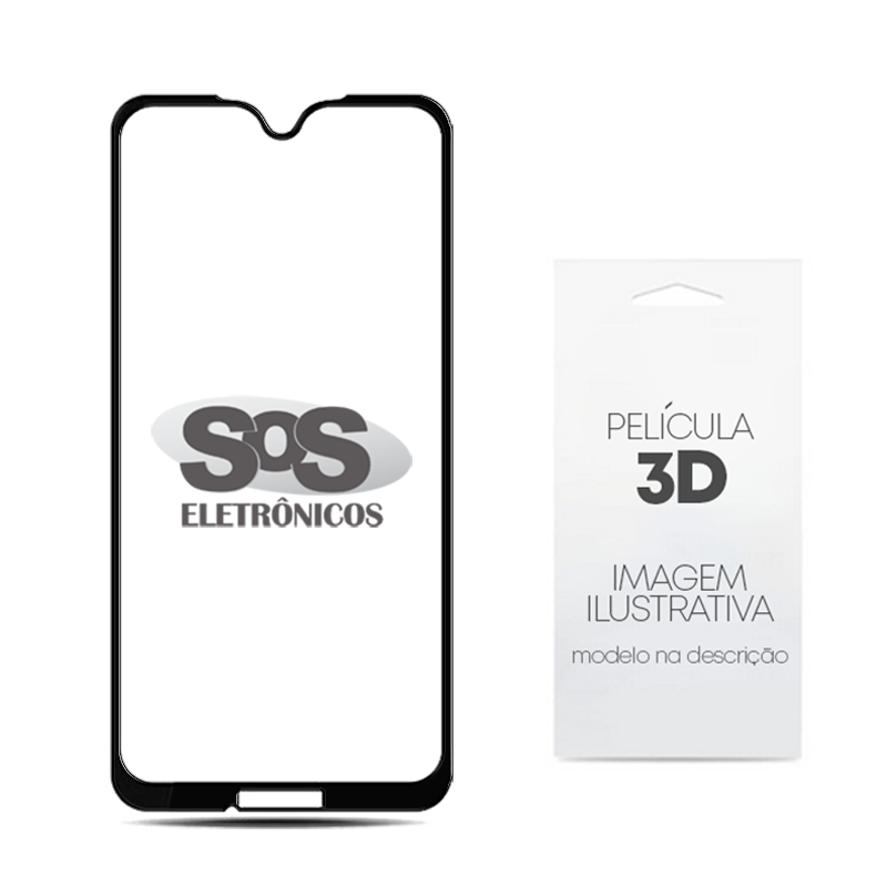 Pelcula 3D Preta Motorola E5 Play Slim