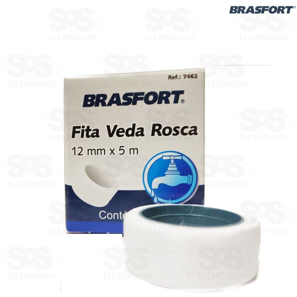 Fita Veda Rosca 12mmx5m Brasfort 7462