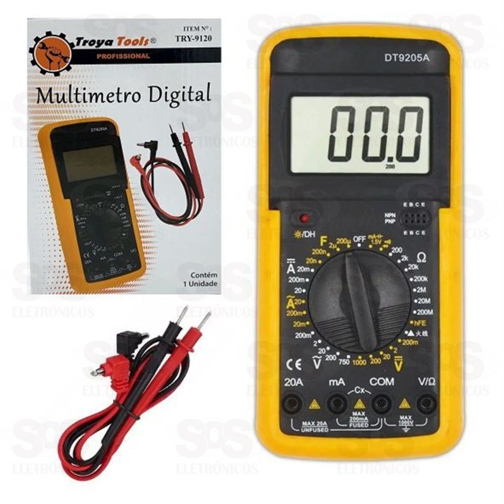 Multmetro Digital Profissional Troya Tools TRY-9120