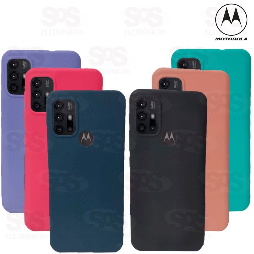 Case Aveludada Motorola G10 Cores Variadas Embalagem Simples