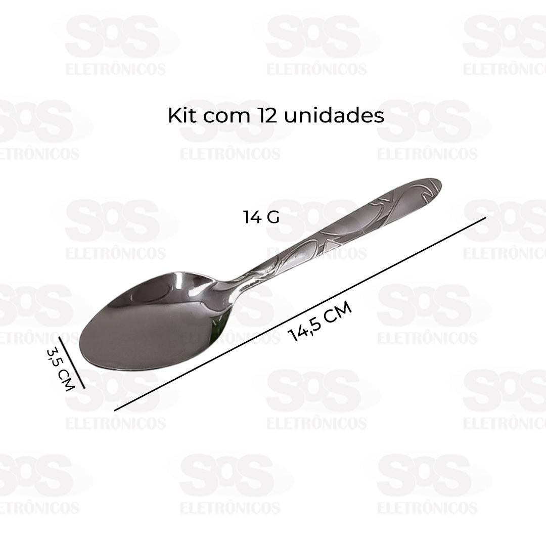 Kit Jogo De Colher De Sobremesa com 12 Unidades crs-4614