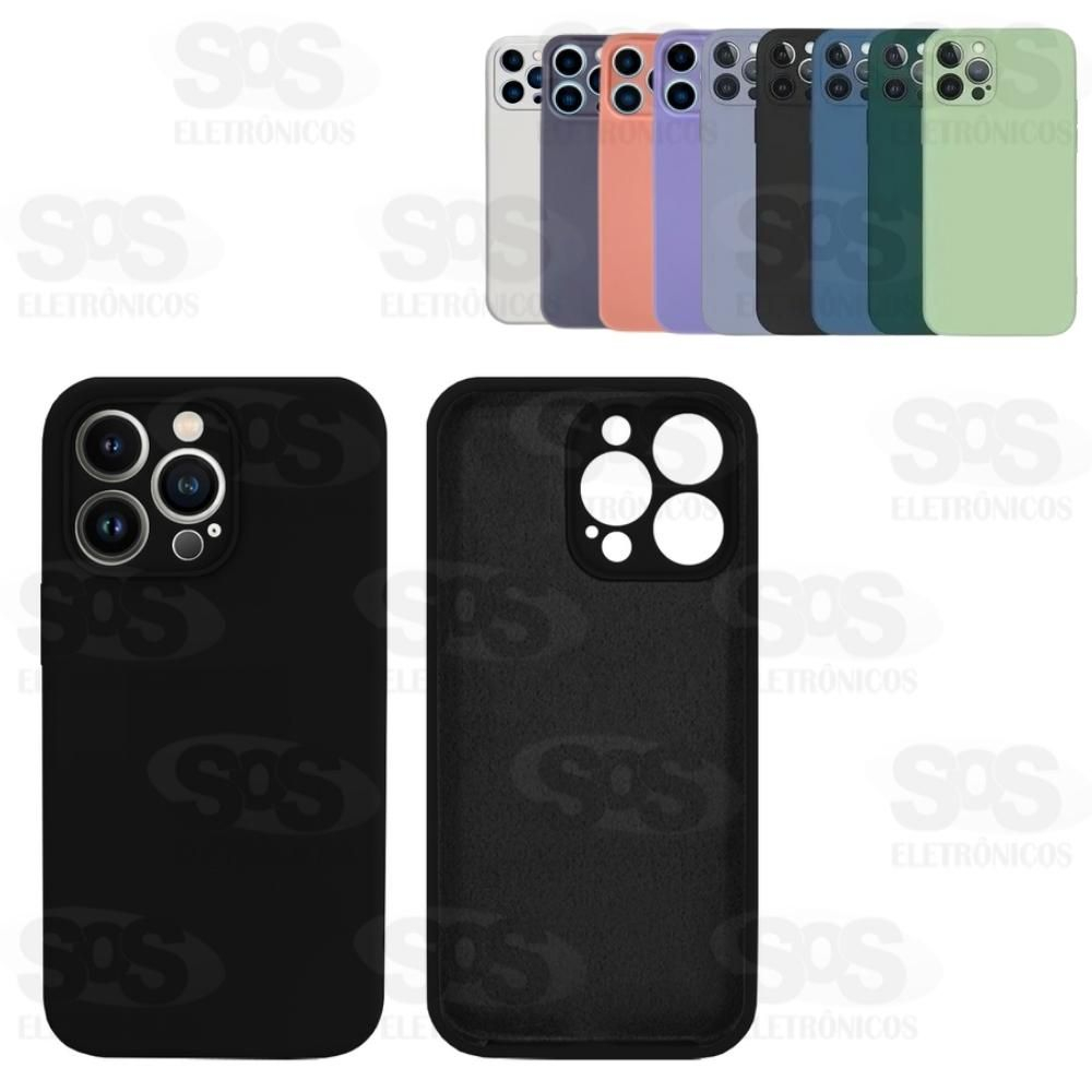 Case Aveludada Iphone 13 Cores Variadas Embalagem Simples 