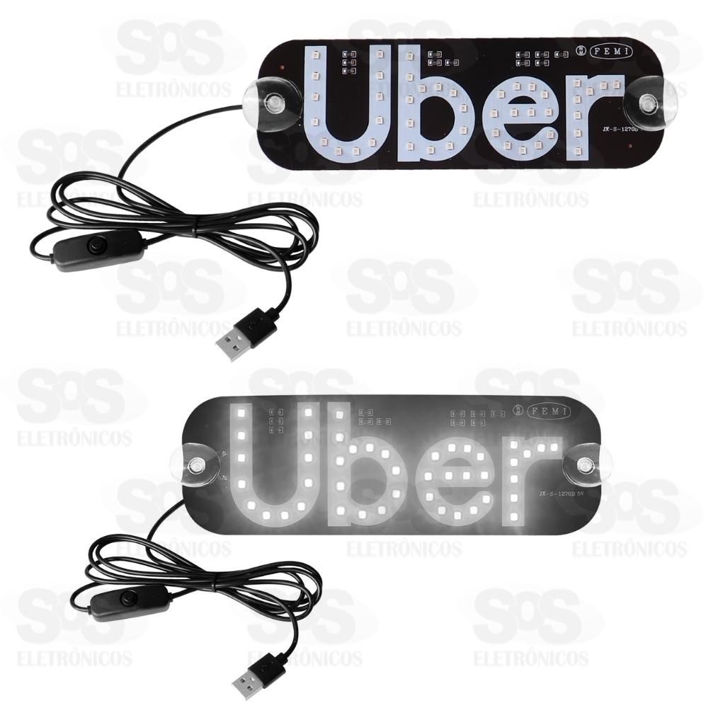 Painel LED Luminoso Uber 5v Branca USB