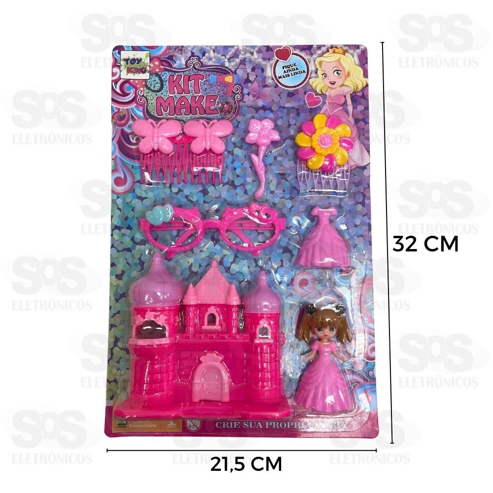 Kit Princesa Estilosa Com Castelo 8 Peas Toy King TK-AB2991