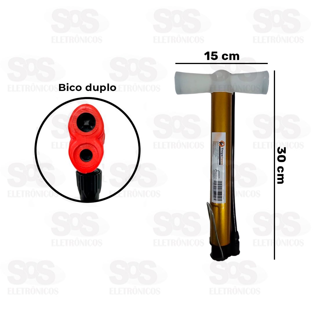 Bomba De Ar Manual Com Mangueira de 30 cm Troya Tools TRY-9480