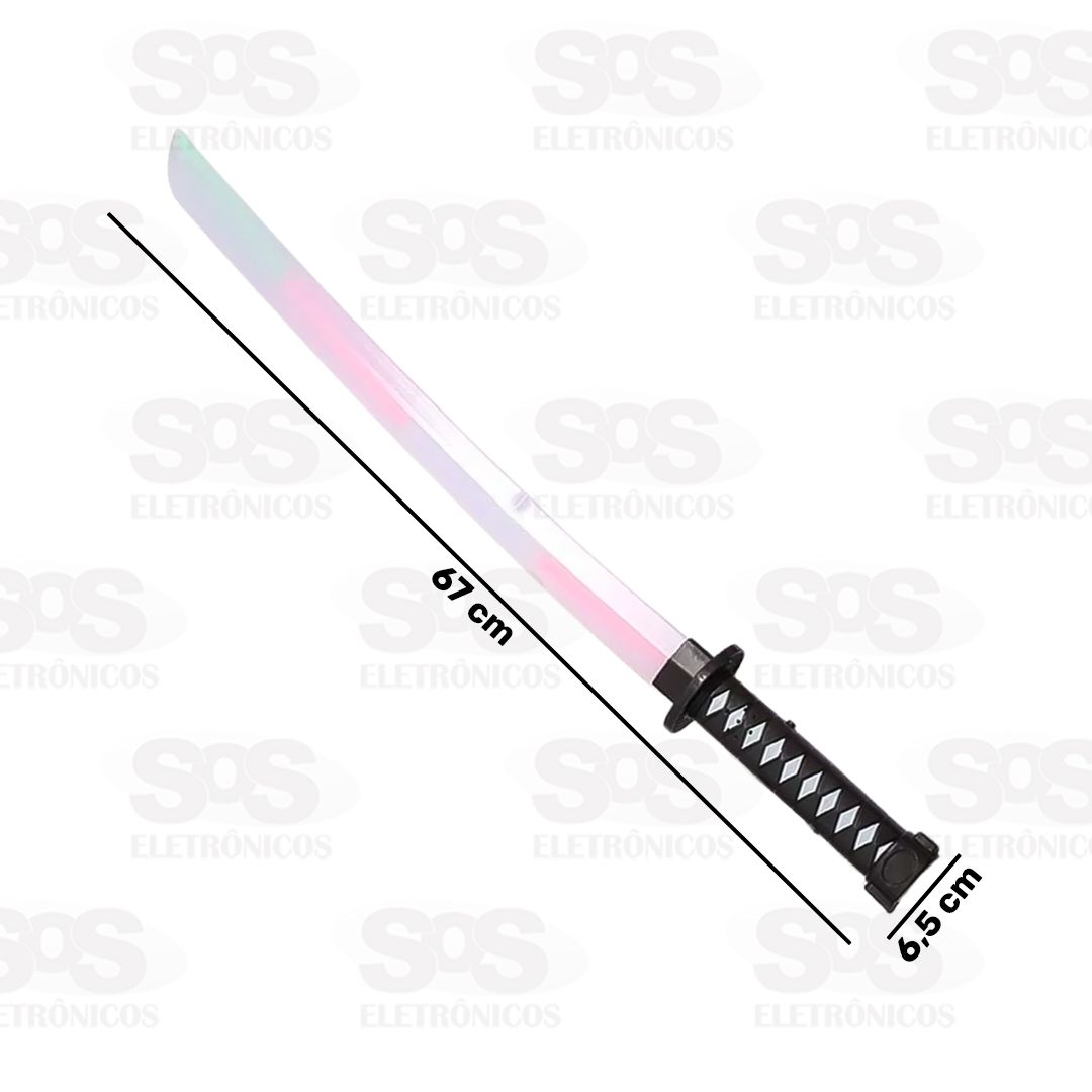 Espada Infantil Samurai Com Sons e Luzes LED Toy King TK-SW02