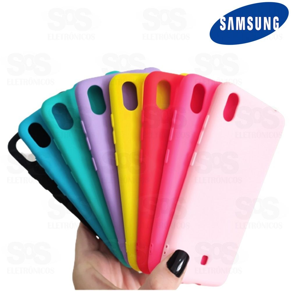 Case Aveludada Samsung A04E Cores Variadas Embalagem Simples 