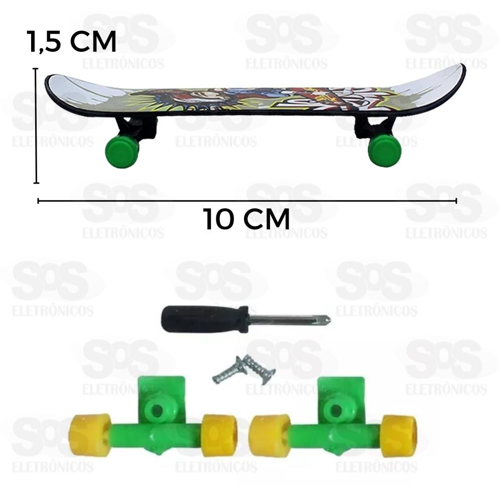 Skate De Dedo Infantil Com Acessrios Toy King TK-AB6216