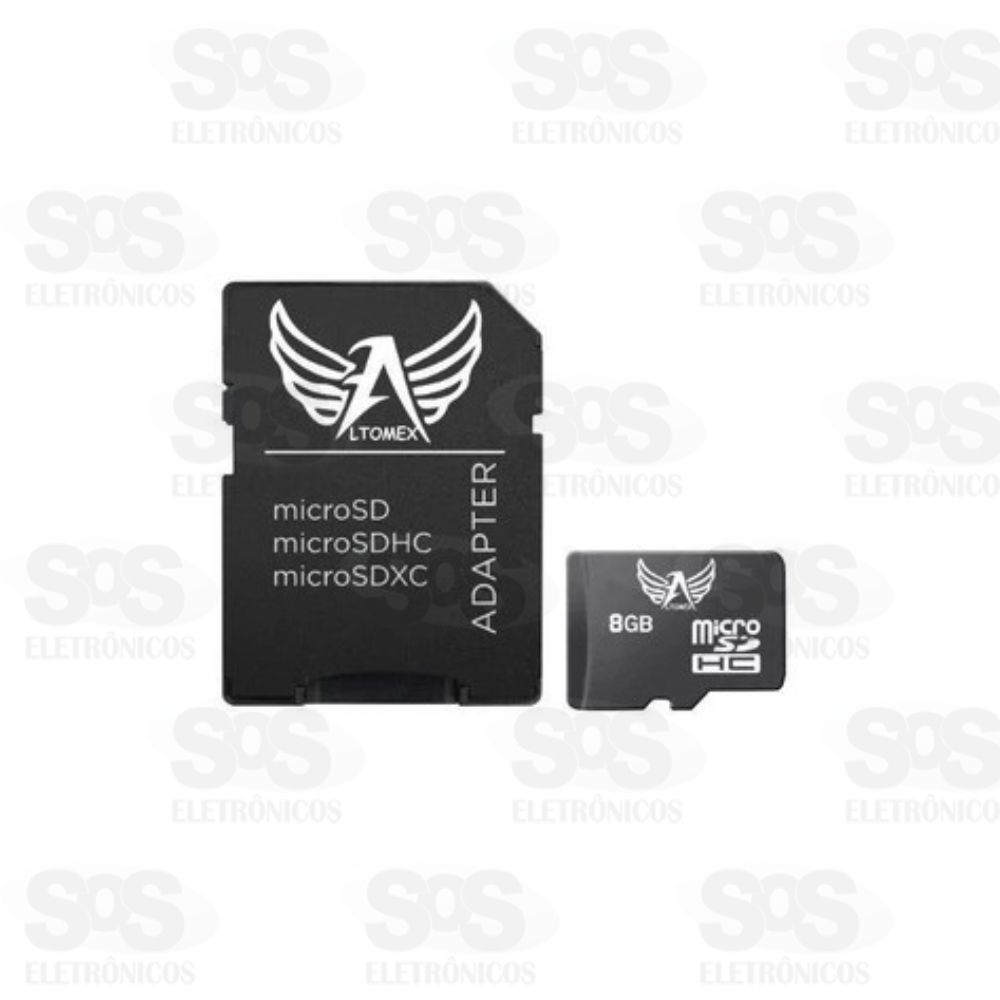 Carto De Memria 8GB Com Adaptador SD E Leitor de Carto Altomex AL-MO-8