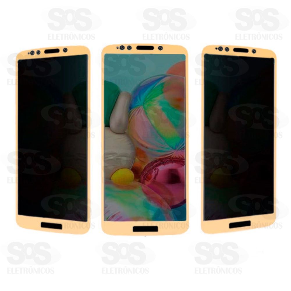 Pelcula De Privacidade 3D Dourada Motorola G6 Play