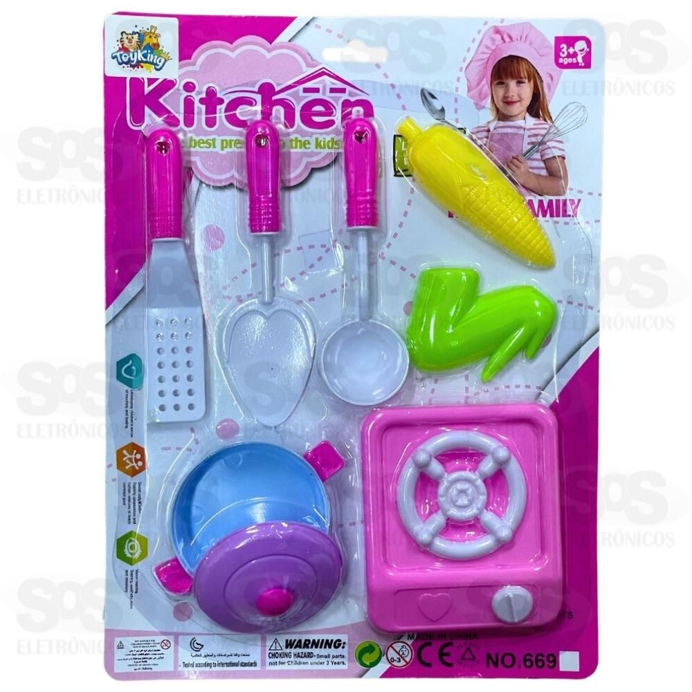 Kit Cozinha Com 7 Peas Toy King TK-AB4035
