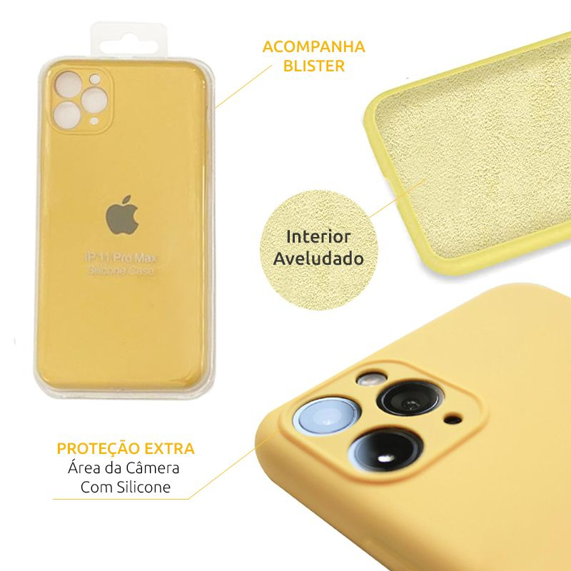 Case Aveludada Blister Iphone 12 Cores Variadas 