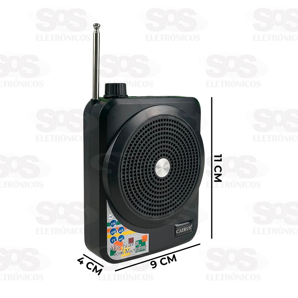 Megafone Amplificador de Voz Com Microfone Caerus CRS-1332