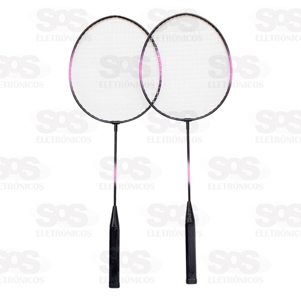 Kit Badminton 2 Raquetes e 3 Petecas Caerus CRS-1518