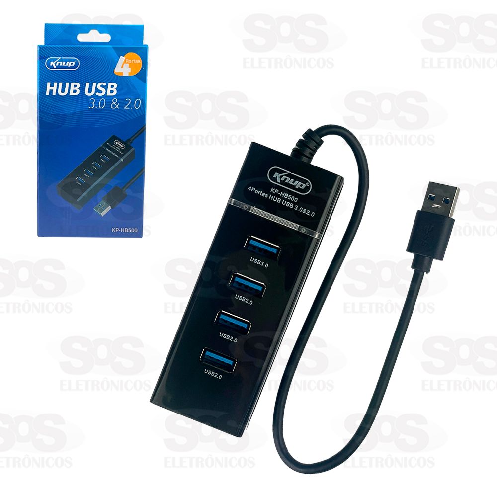 Hub USB 3.0 Com 4 Portas Knup KP-HB500