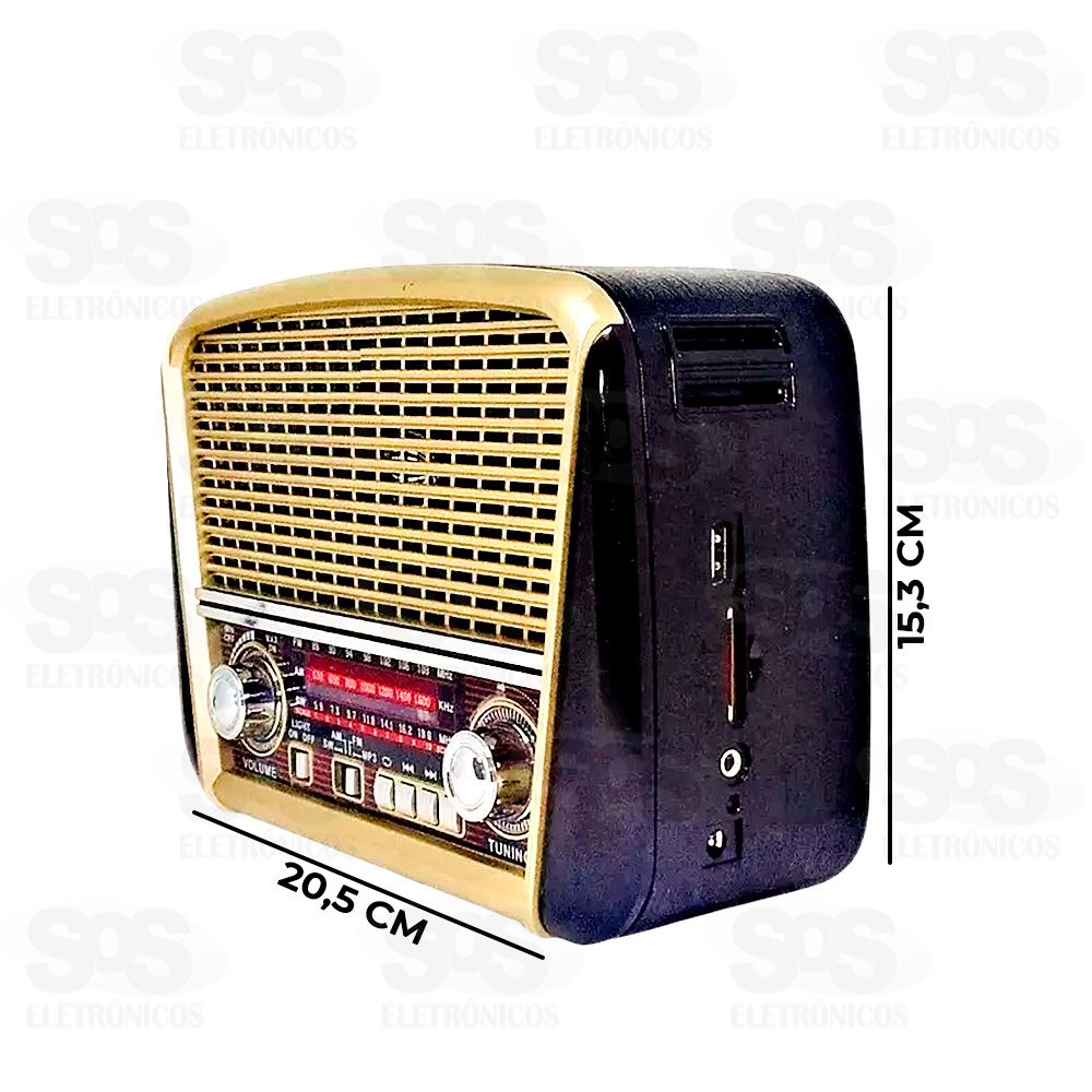 Rdio Retr AM/FM/SW Bluetooth 3 Bandas Song Star SS-2258BT