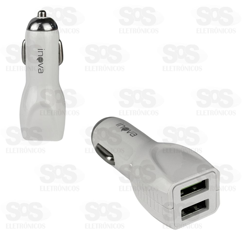 Carregador Fonte Veicular 2 USB 3.4A Sem Embalagem Inova CAR-G5111
