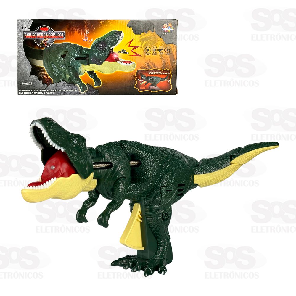 Dinossauro Articulvel Com Luzes e Sons Toy King TK-AB6577