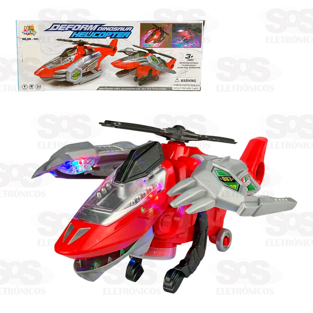 Helicptero Dinossauro Com Sons e Luzes Toy King TK-AB3636