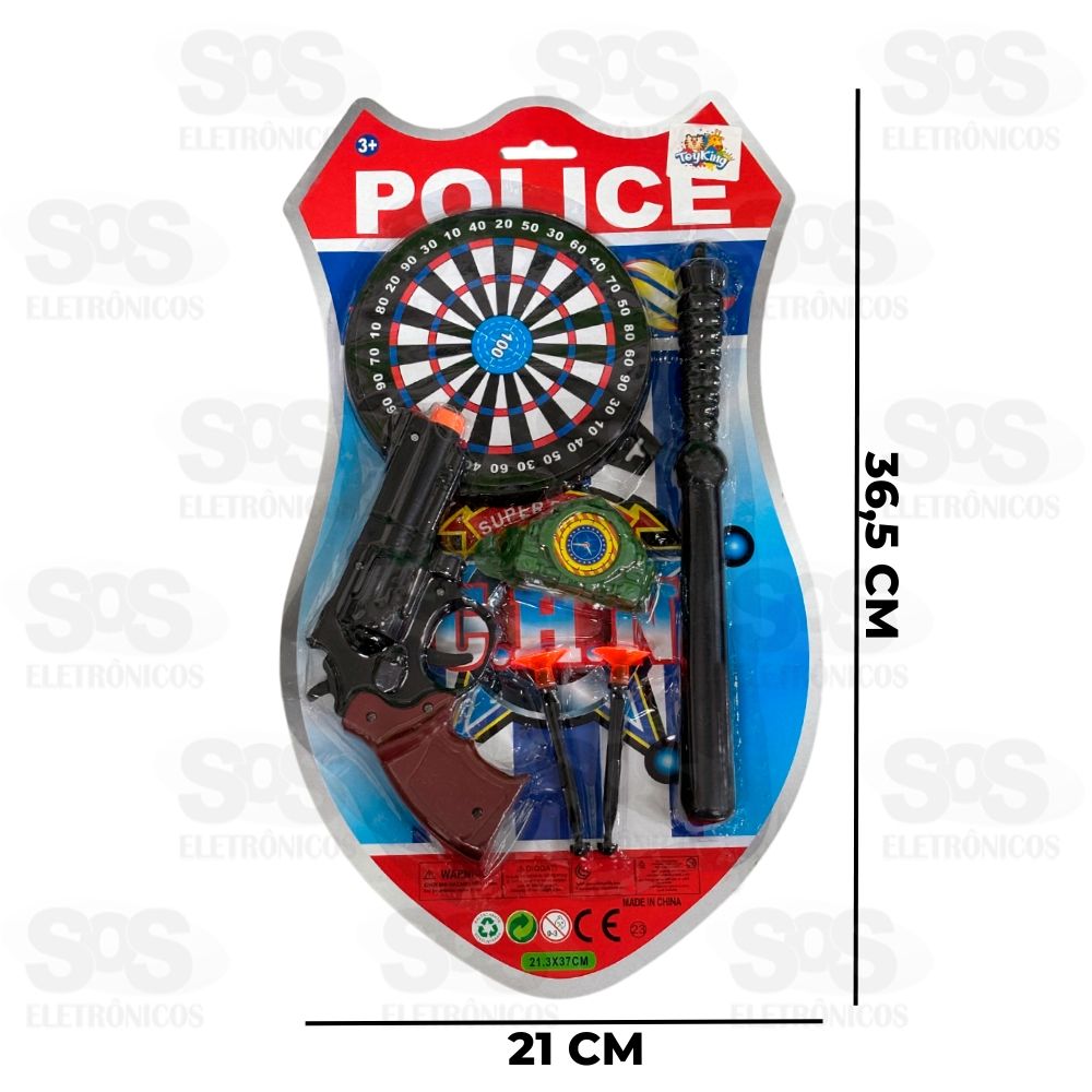 Kit Policial com Lana Dardos Toy King TK-AB5650