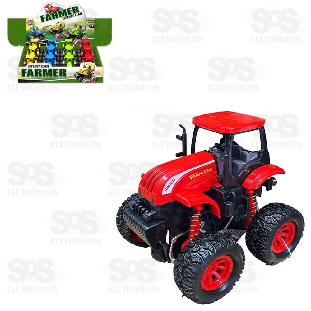 Mini Trator Farm Frico Pneu de Borracha Toy King TK-AB4365
