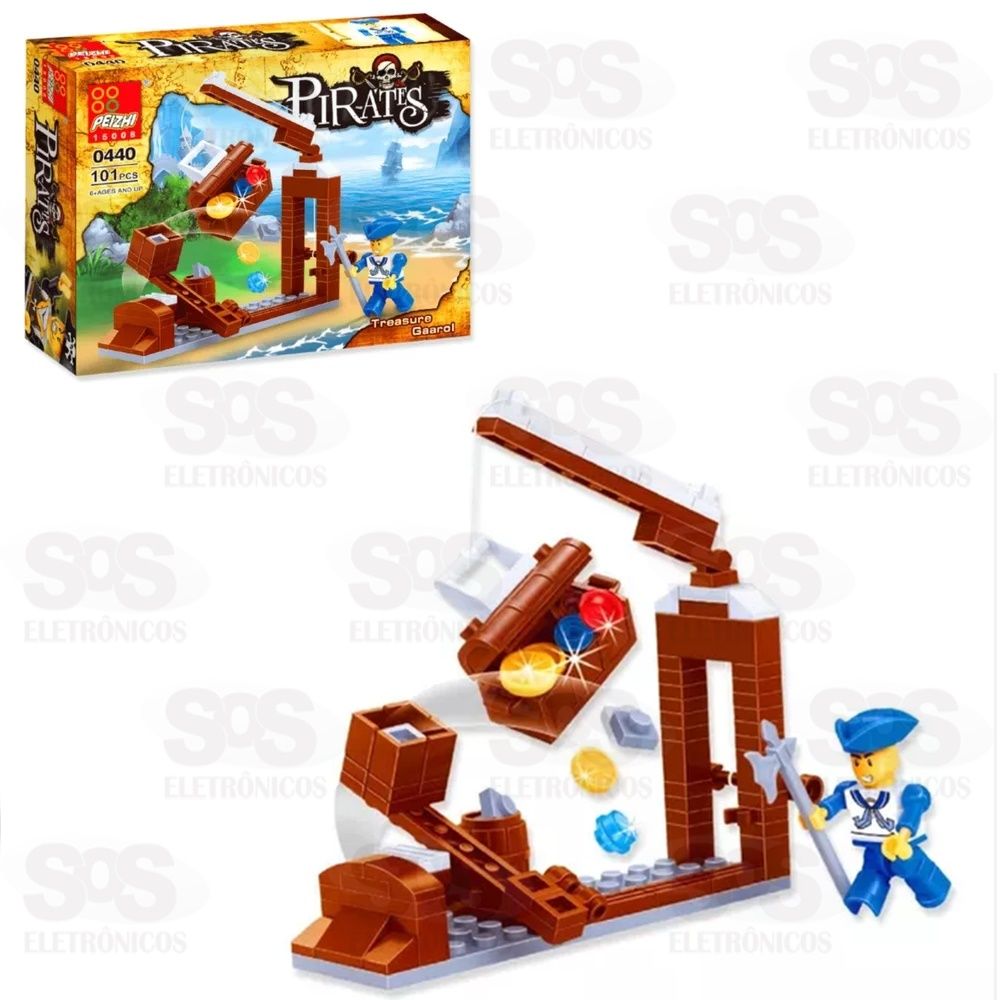 Brinquedo Para Montar Pirata Blocks 96 A 103pc Sortidos Polibrinq Bk005 