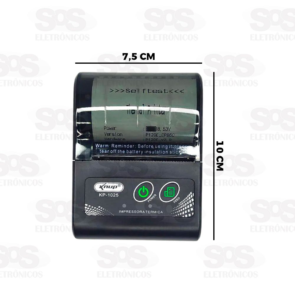 Mini Impressora Trmica Sem Fio Recarregvel 58MM KP-1025