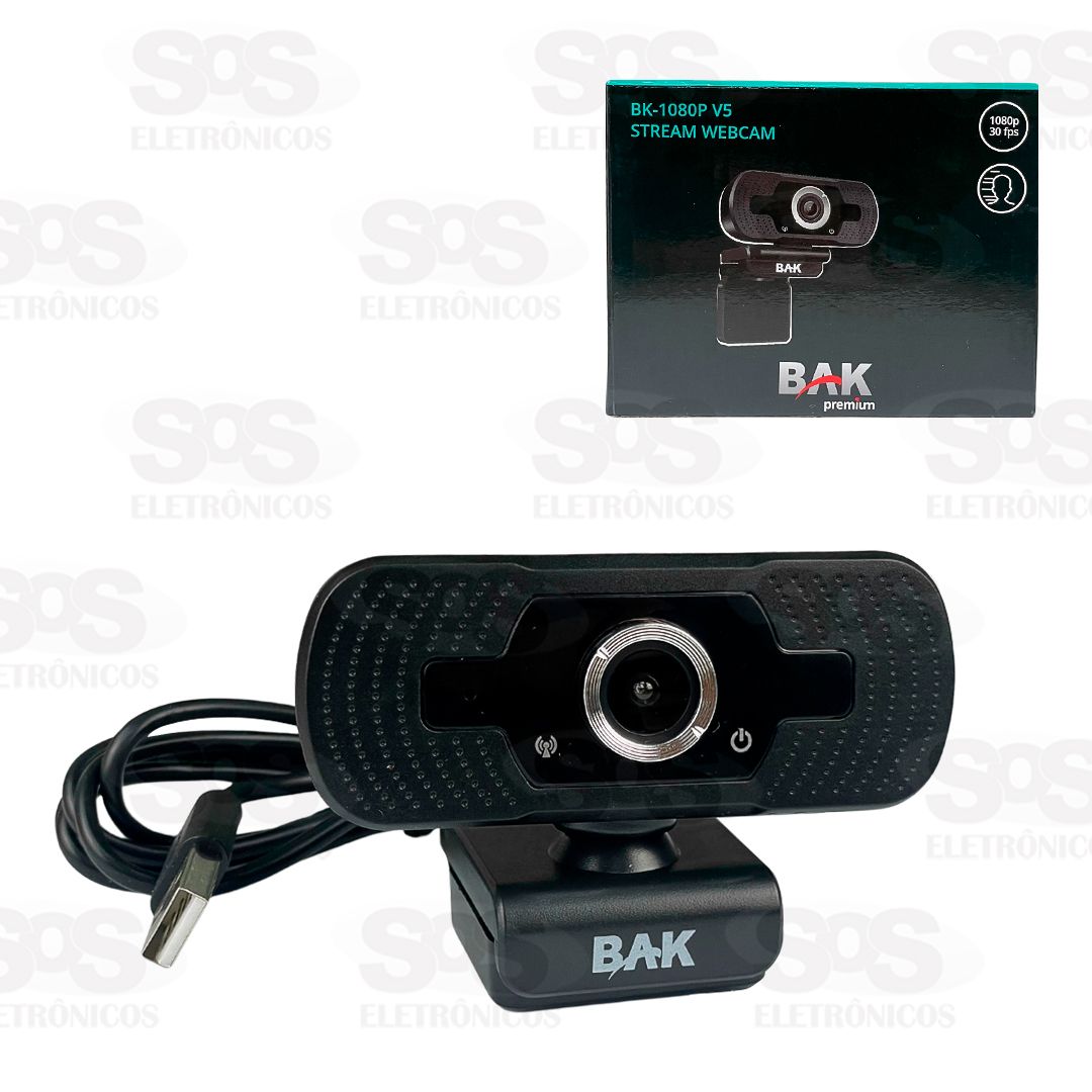 Webcam Com Microfone USB 1080P 30FPS Bak BK-1080P V5