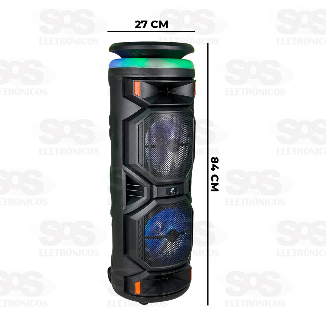 Caixa De Som Bluetooth 100W 84cm Com Microfone X-Cell XC-SPK-14
