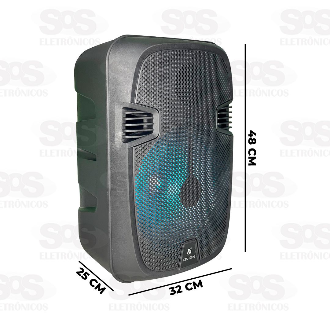 Caixa De Som 40W Com Microfone e Controle KTS-1202S