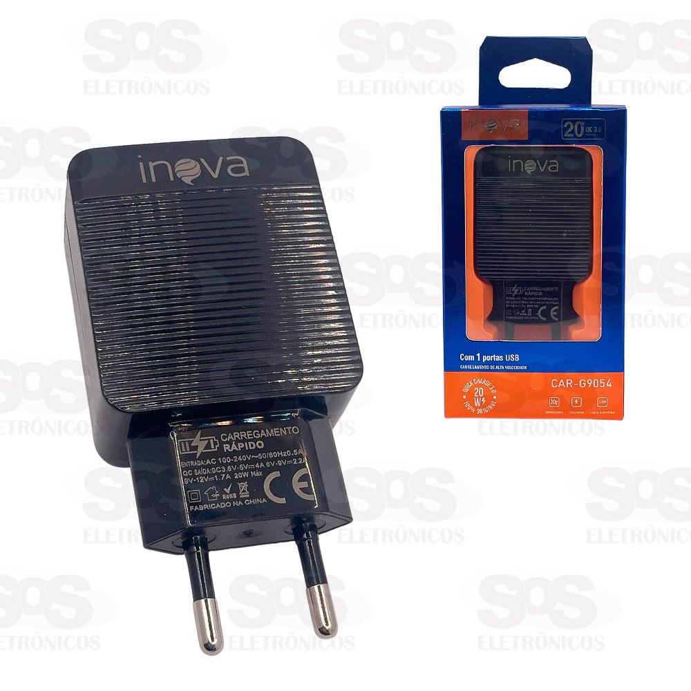Carregador Fonte 1 USB 3.0 20W Inova CAR-G9054