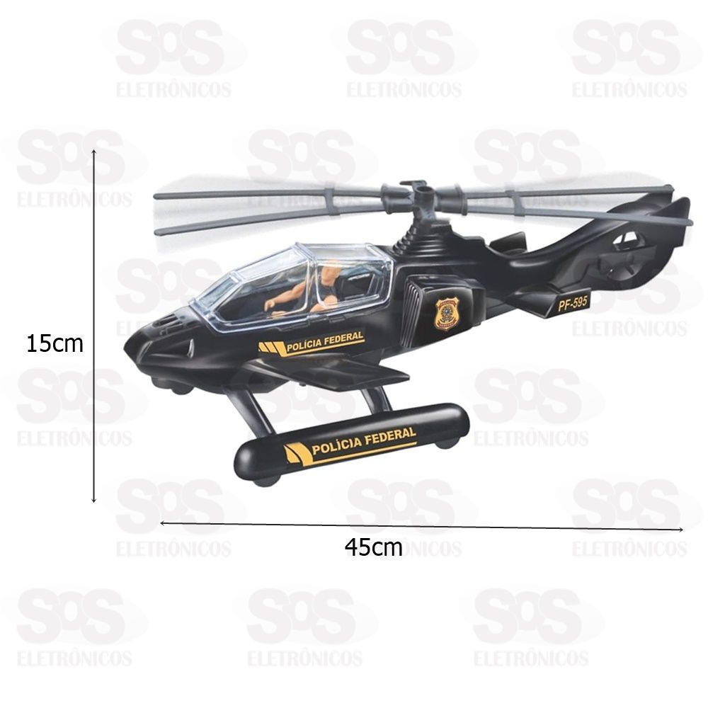 Helicptero Com Piloto 45cm Lider 2363 