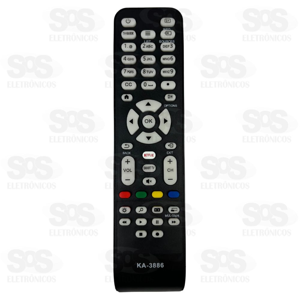 Controle Remoto Aoc SmartTV Netflix Kapbom KA-3886
