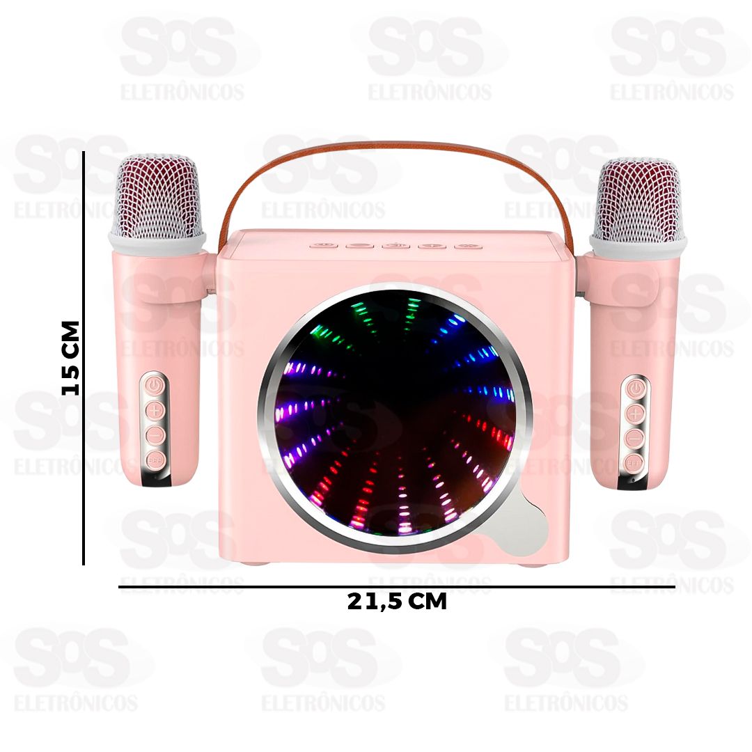Caixa De Som 20W Com 2 Microfones Modificador de Voz Eletromex EL-1026