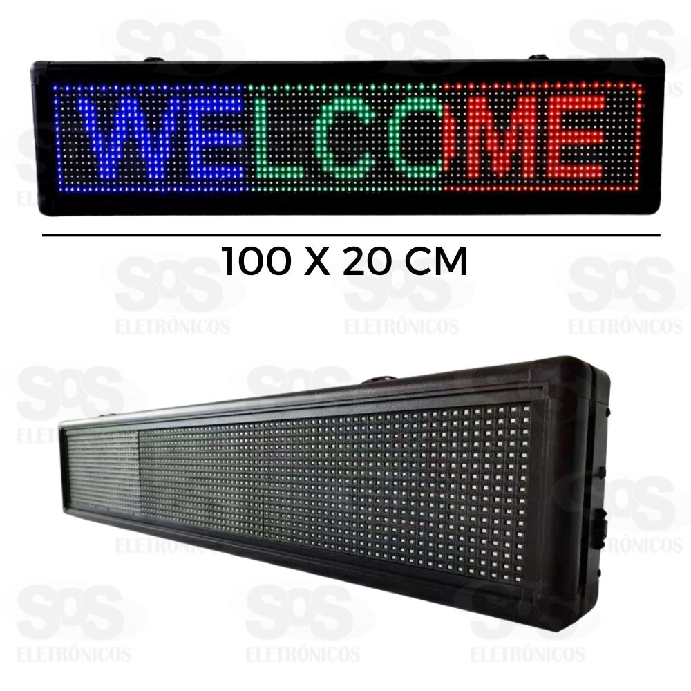 Painel de LED Letreiro 3 Cores 100x20CM Luatek LK-G10020